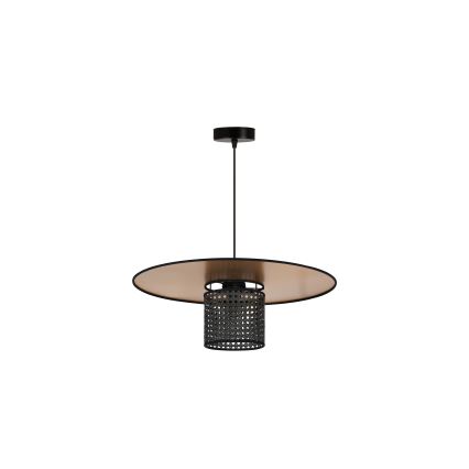 Lustră pe cablu TOKYO Duolla RATTAN 1xE27/15W/230V d. 50 cm auriu/negru