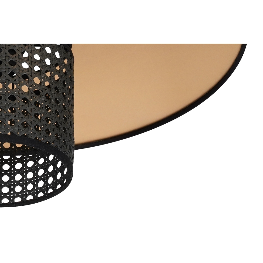 Lustră pe cablu TOKYO Duolla RATTAN 1xE27/15W/230V d. 50 cm auriu/negru