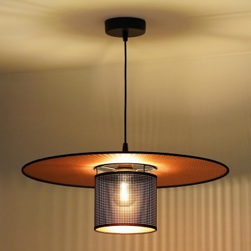 Lustră pe cablu TOKYO Duolla SHINY 1xE27/15W/230V d. 50 cm negru/cupru