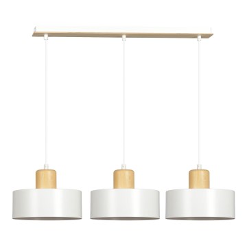 Lustră pe cablu TORIN 3xE27/15W/230V alb