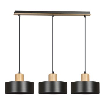 Lustră pe cablu TORIN 3xE27/15W/230V negru