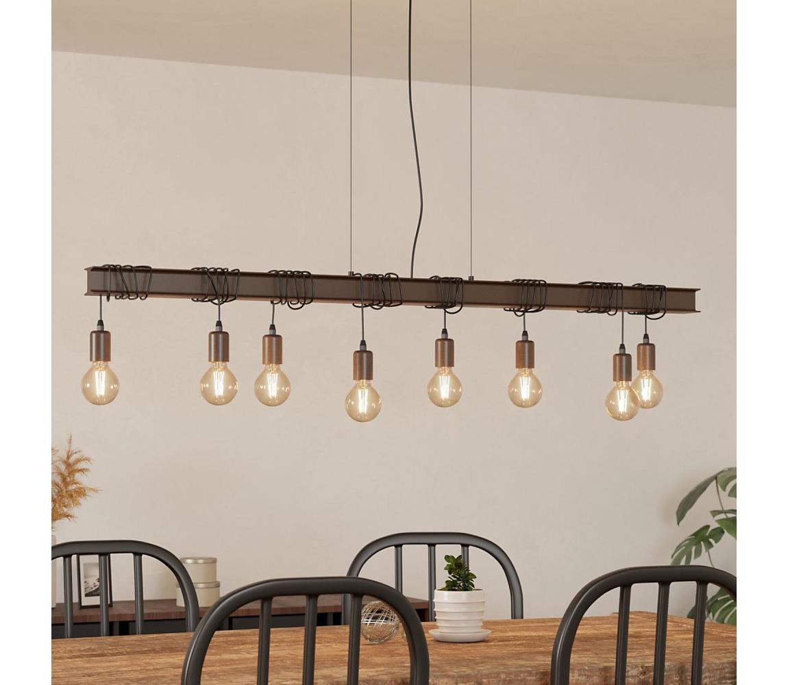 Lustră pe cablu TOWNSHEND 8xE27/60W/230V Eglo 43524