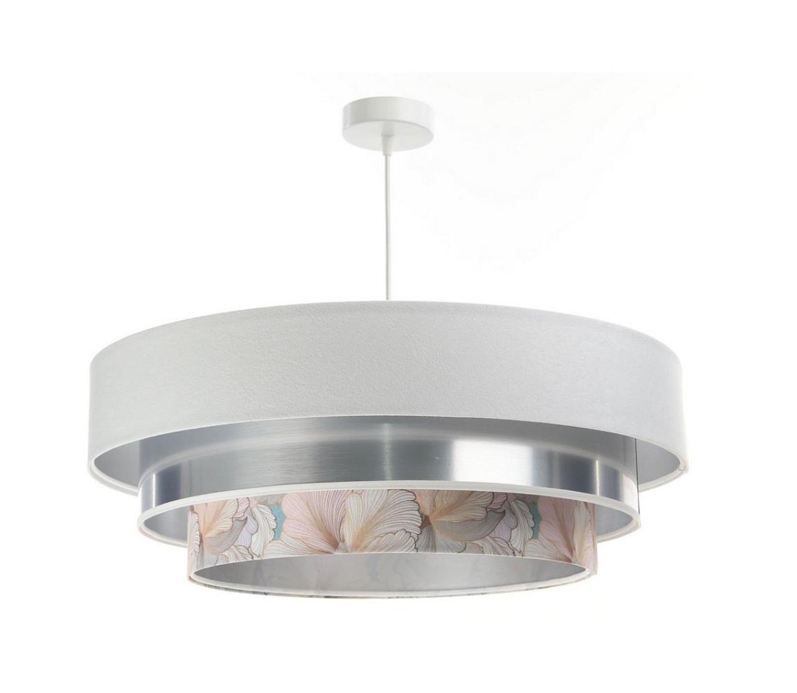Lustră pe cablu TRINITI 1xE27/60W/230V albă/crom