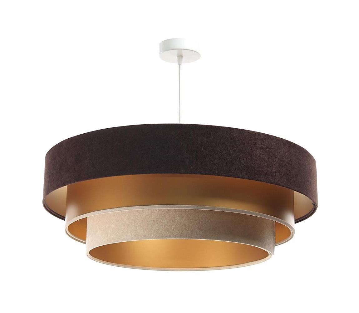 Lustră pe cablu TRINITI 1xE27/60W/230V maro/aurie/bej