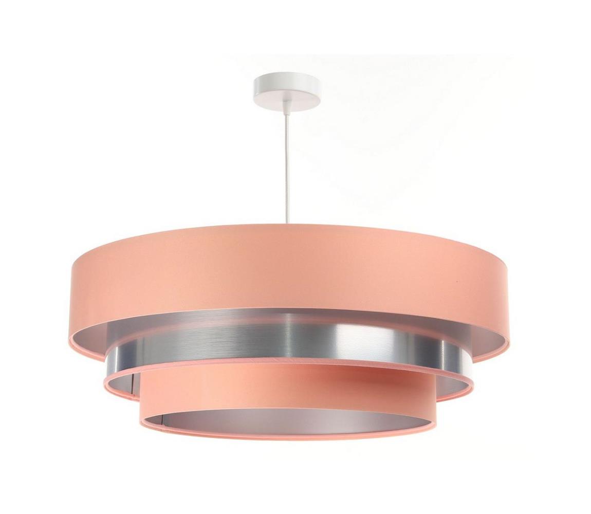 Lustră pe cablu TRINITI 1xE27/60W/230V roz/crom