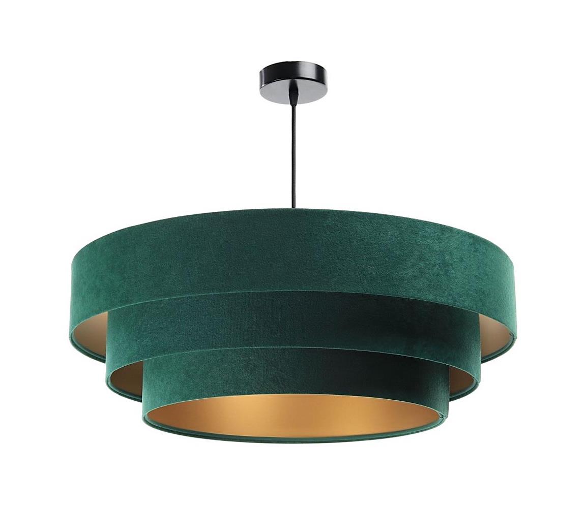 Lustră pe cablu TRINITI 1xE27/60W/230V verde/aurie
