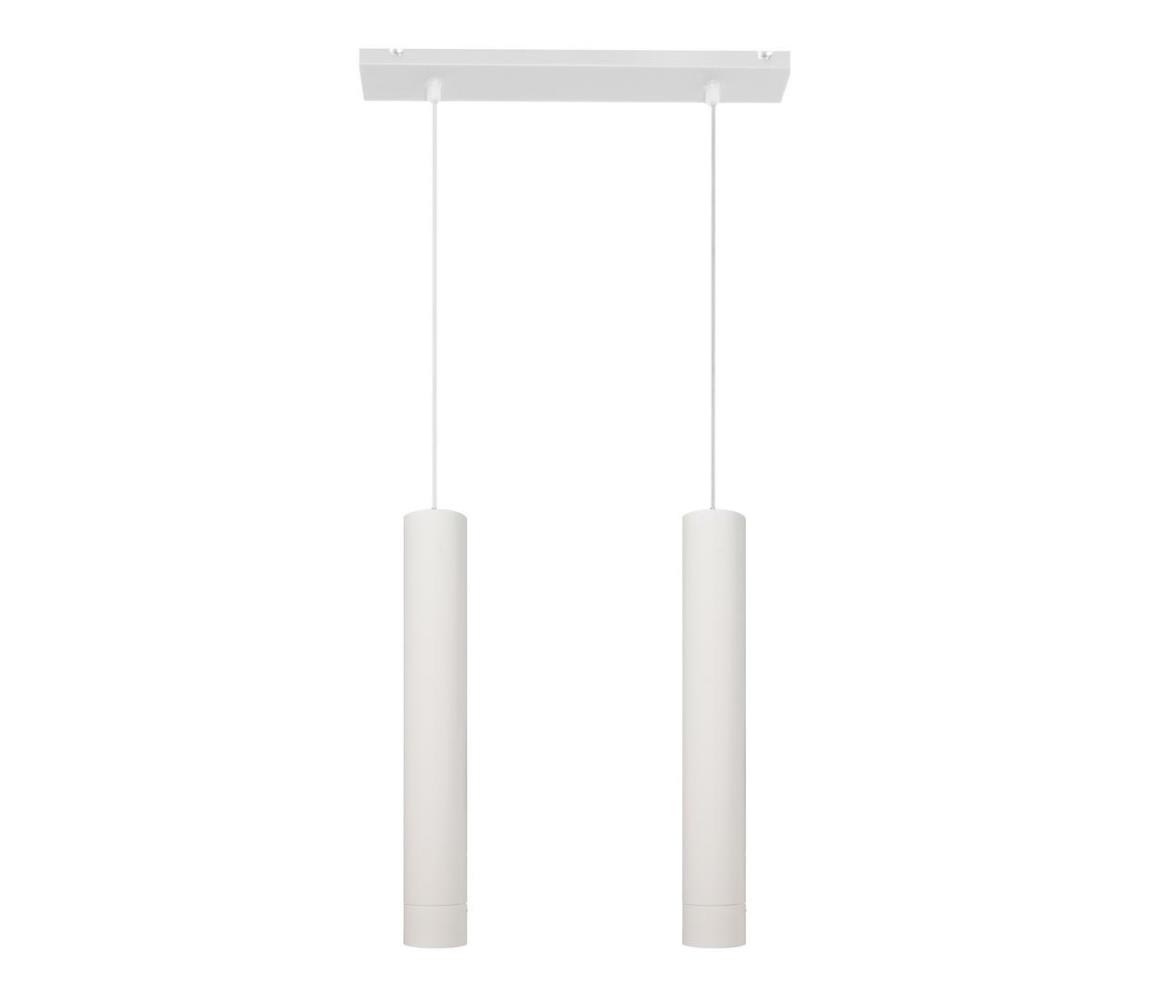 Lustră pe cablu TUBA 2xGU10/65W/230V albă