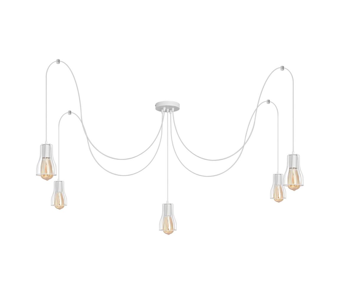 Lustră pe cablu TUBE LONG 5xGX53/10W/230V alb