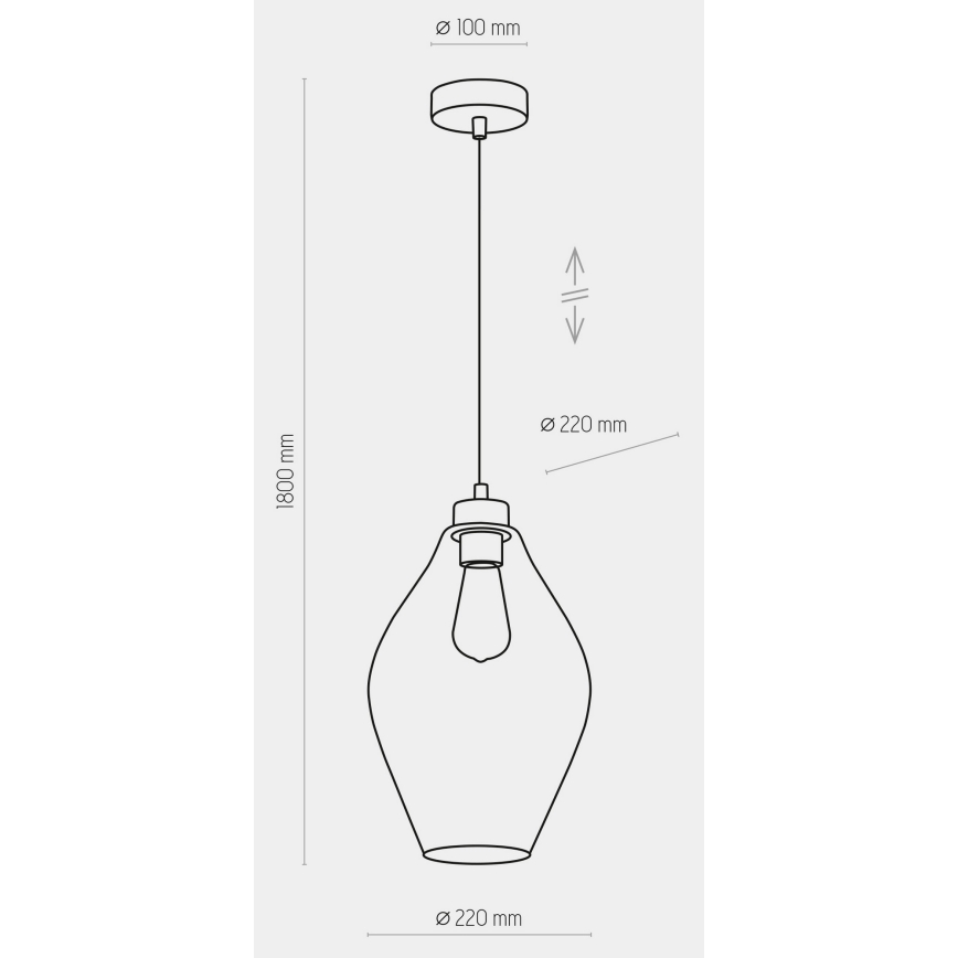 Lustră pe cablu TULON 1xE27/60W/230V