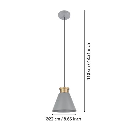 Lustră pe cablu 1xE27/40W/230V Eglo