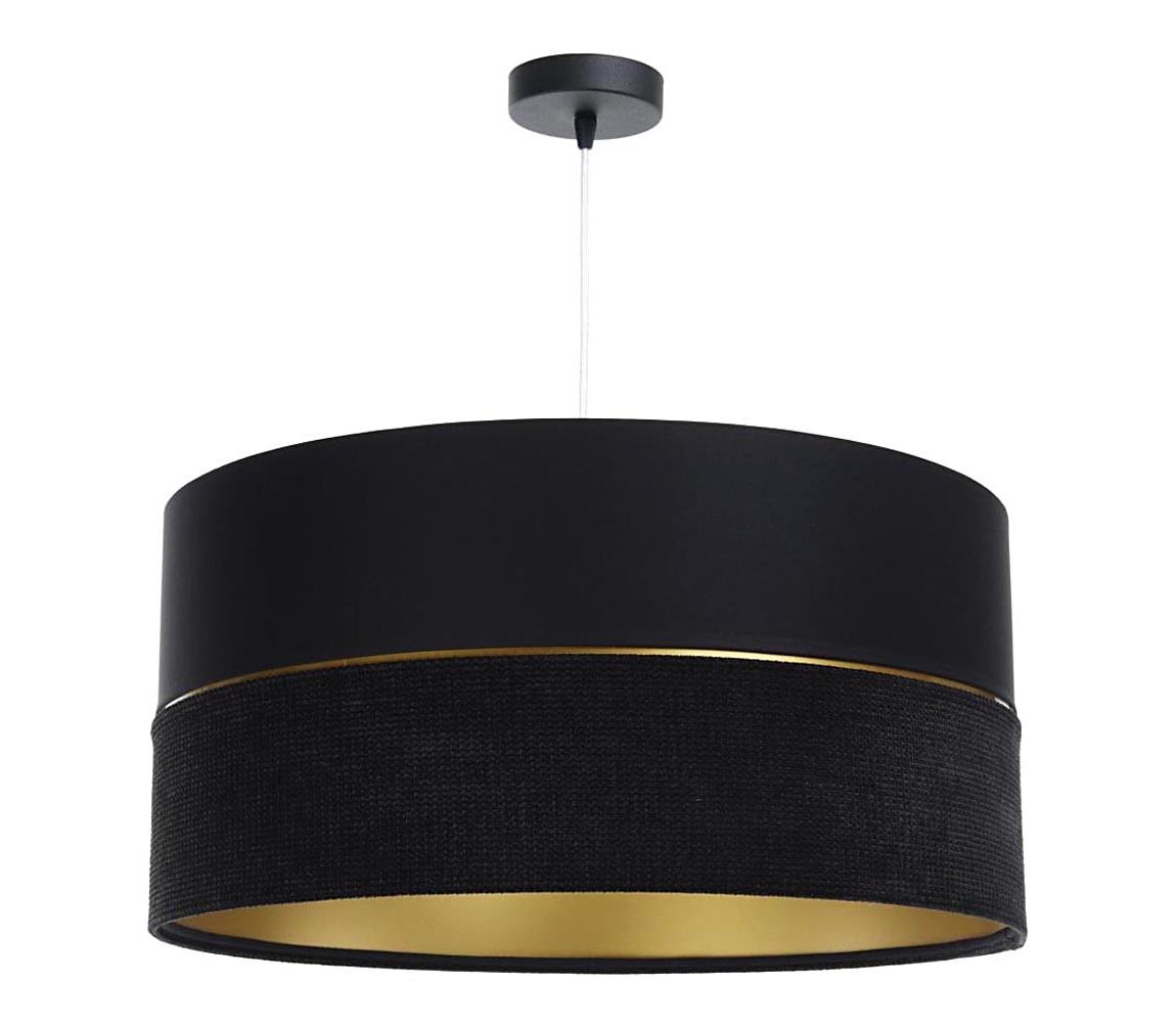 Lustră pe cablu TWIST 1xE27/60W/230V negru/auriu