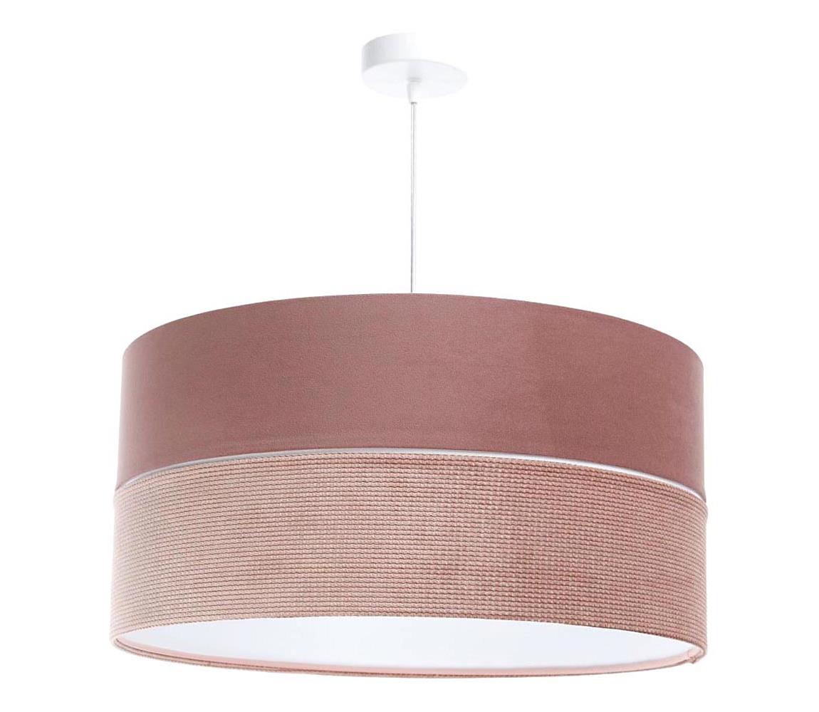 Lustră pe cablu TWIST 1xE27/60W/230V roz/alb