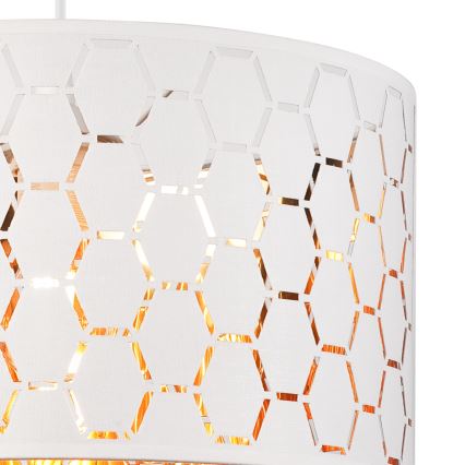 Lustră pe cablu ULLE 1xE27/15W/230V alb