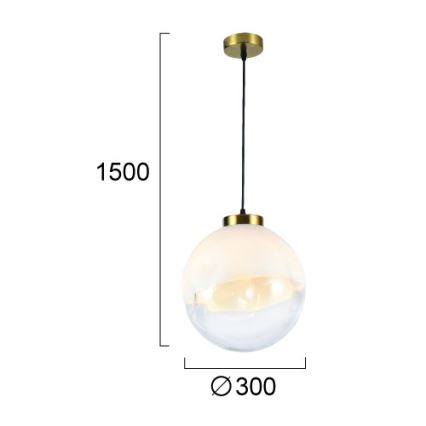 Lustră pe cablu VANA 1xE27/40W/230V crem/auriu