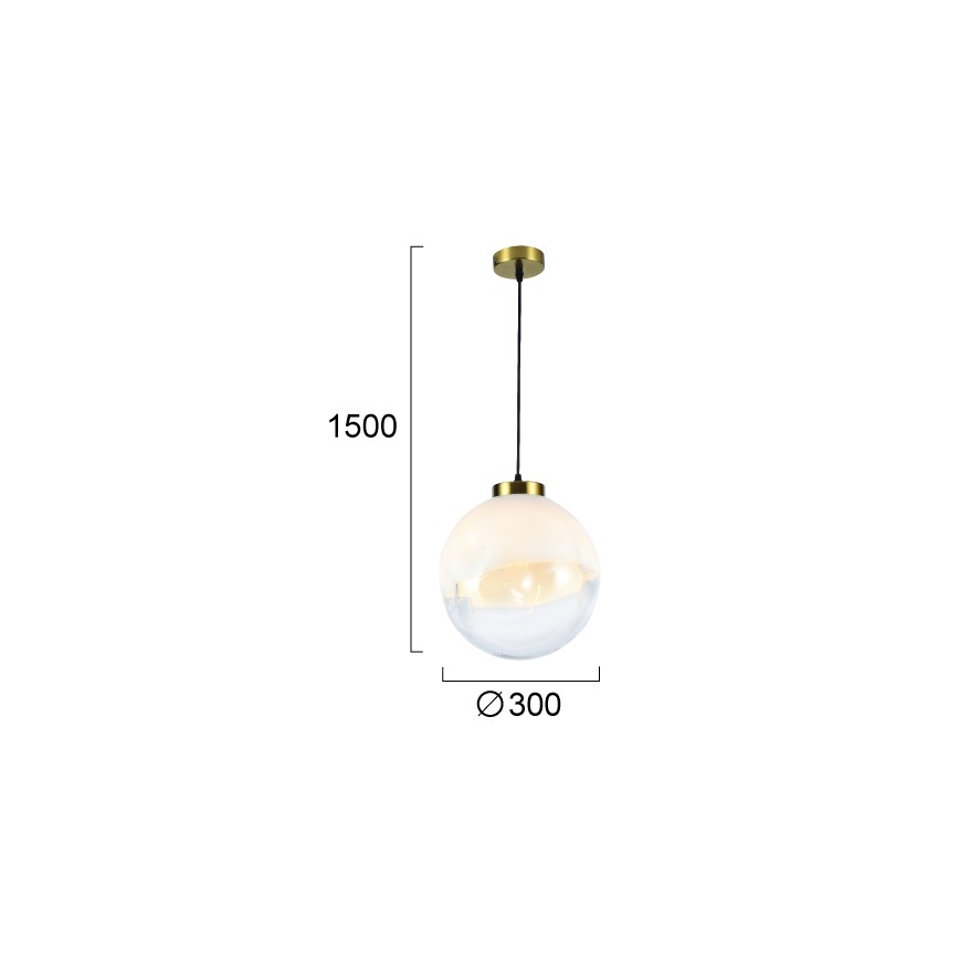 Lustră pe cablu VANA 1xE27/40W/230V crem/auriu