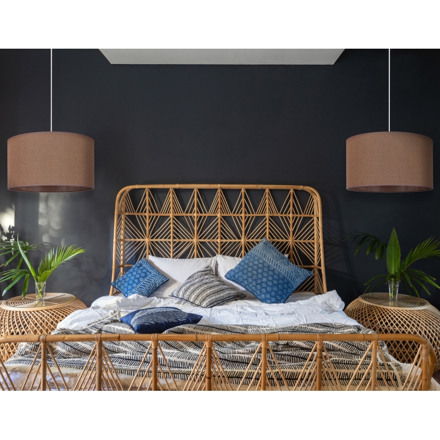 Lustră pe cablu VELVET 1xE27/40W/230V maro Brilagi