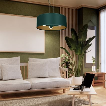 Lustră pe cablu VERDE 3xE27/60W/230V verde