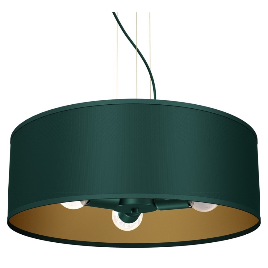 Lustră pe cablu VERDE 3xE27/60W/230V verde