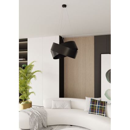 Lustră pe cablu VIENO 2xE27/15W/230V negru