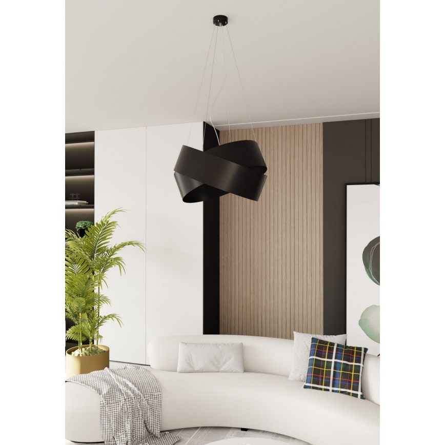 Lustră pe cablu VIENO 2xE27/15W/230V negru