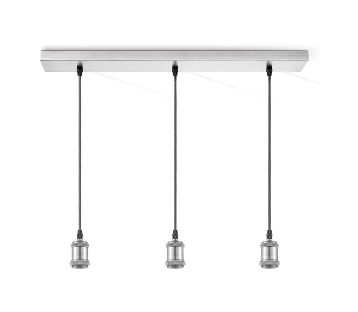 Lustră pe cablu VINTAGE 3xE27/40W/230V crom mat