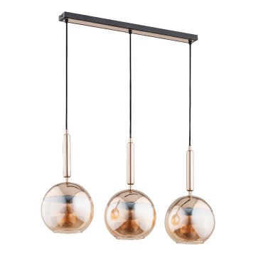 Lustră pe cablu VOLDA 3xE27/15W/230V alamă