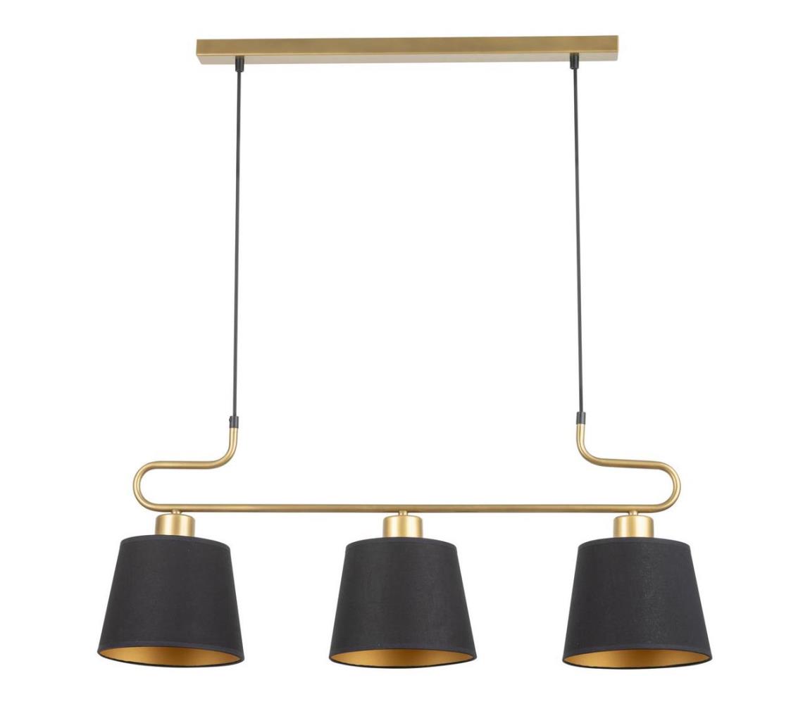 Lustră pe cablu VOLUTTO 3xE27/60W/230V negru/cupru