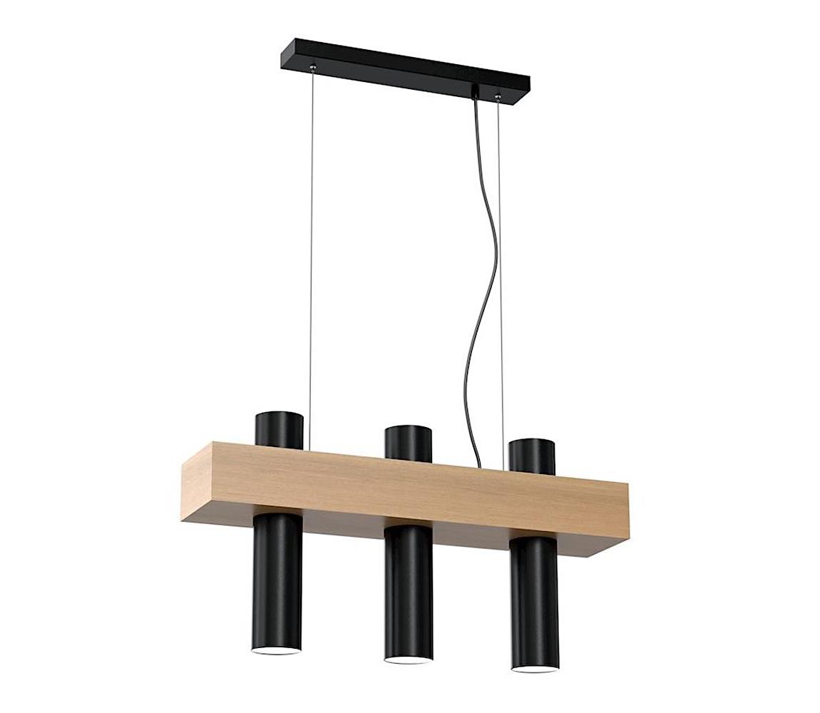 Lustră pe cablu WEST 3xGU10/25W/230V negru