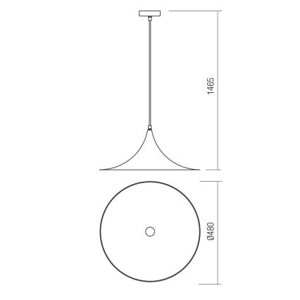 Lustră pe cablu WIZ 1xE27/42W/230V cupru Redo 01-1457