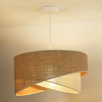 Lustră pe cablu YUTE Duolla CELLO 1xE27/15W/230V d. 45 cm maro/gri