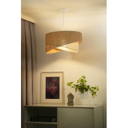 Lustră pe cablu YUTE Duolla CELLO 1xE27/15W/230V d. 45 cm maro/gri