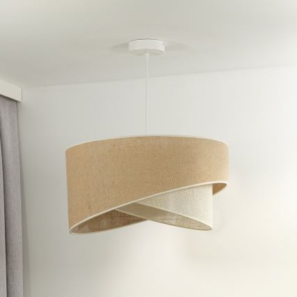 Lustră pe cablu YUTE Duolla CELLO 1xE27/15W/230V d. 45 cm maro/gri