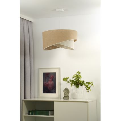 Lustră pe cablu YUTE Duolla CELLO 1xE27/15W/230V d. 45 cm maro/gri