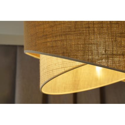 Lustră pe cablu YUTE Duolla CELLO 1xE27/15W/230V d. 45 cm maro/gri