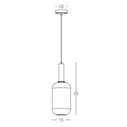 Lustră pe cablu Zambelis 22070 1xE27/40W/230V d. 15 cm auriu