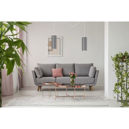 Lustră pe cablu ZIK 2xE27/40W/230V gri