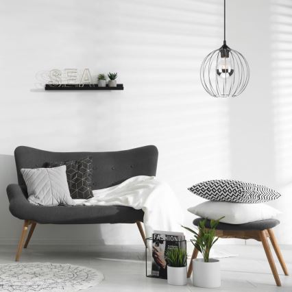 Lustră pe cablu ZOYA 1xE27/60W/230V crom lucios