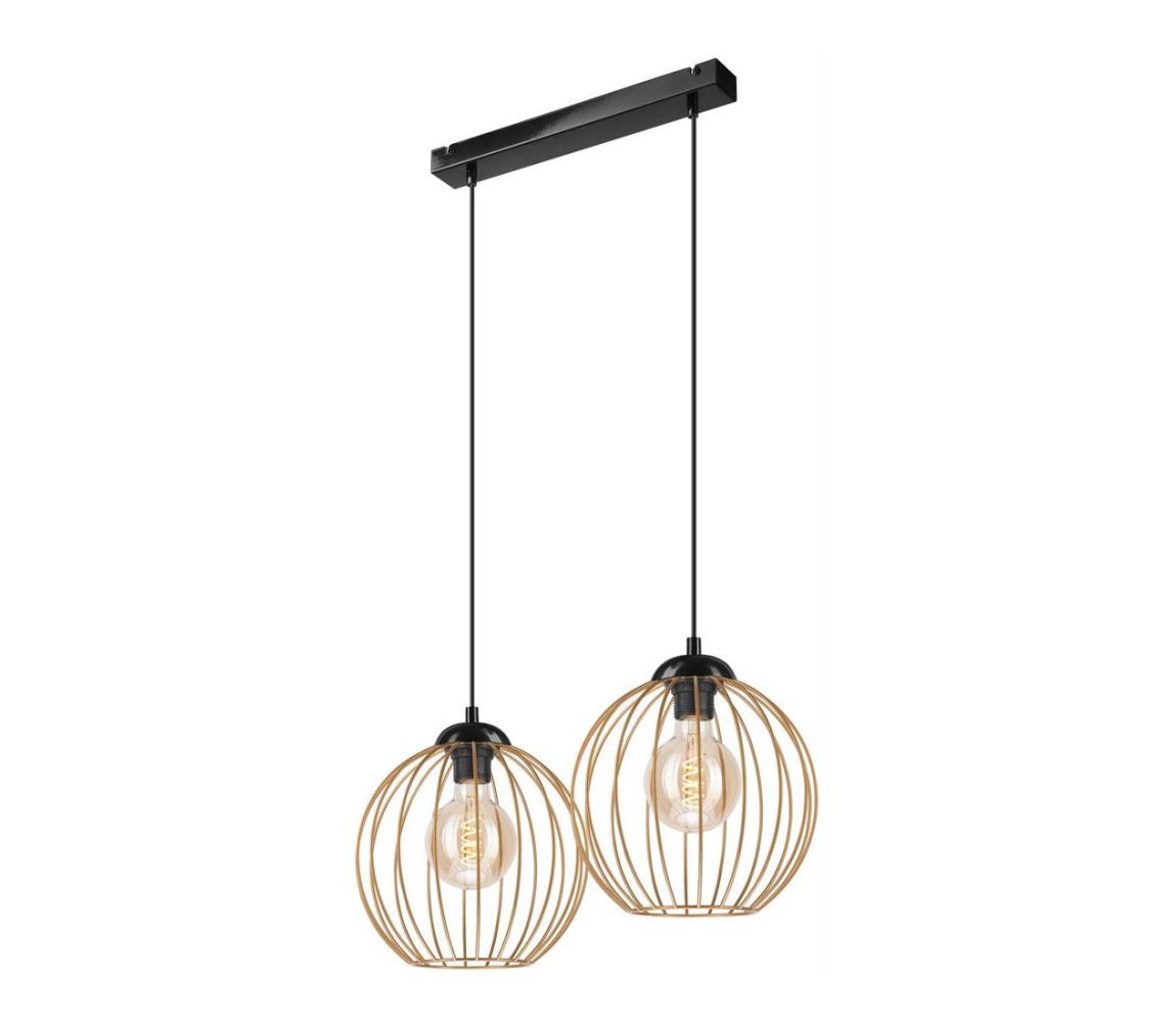 Lustră pe cablu ZOYA 2xE27/60W/230V alamă