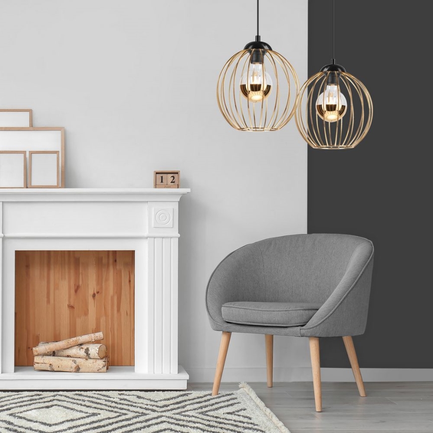 Lustră pe cablu ZOYA 2xE27/60W/230V aurie