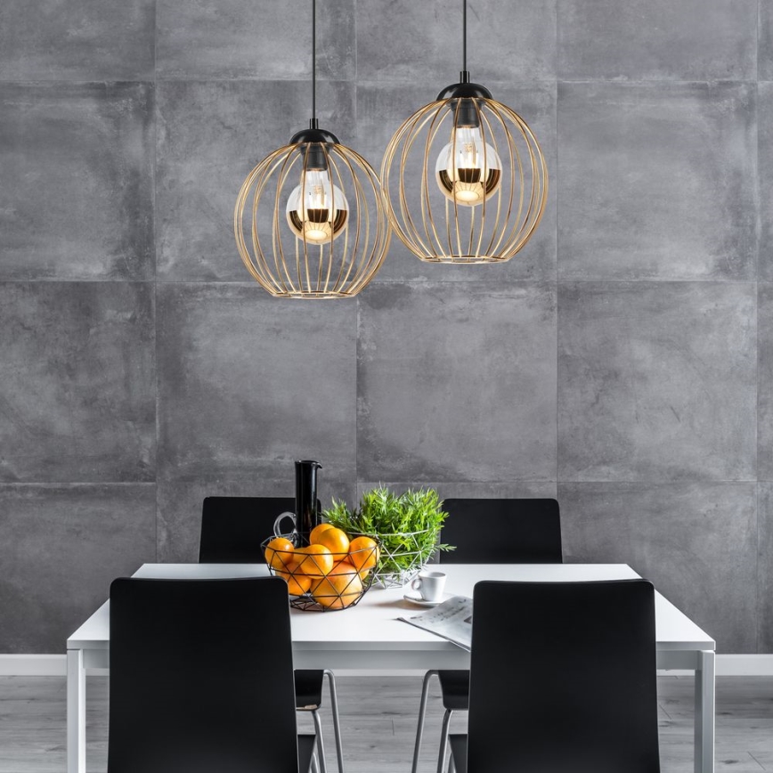 Lustră pe cablu ZOYA 2xE27/60W/230V aurie