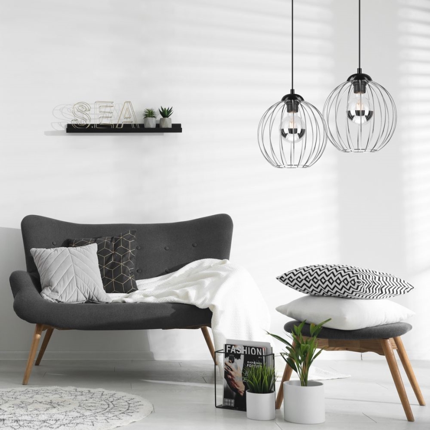 Lustră pe cablu ZOYA 2xE27/60W/230V crom lucios