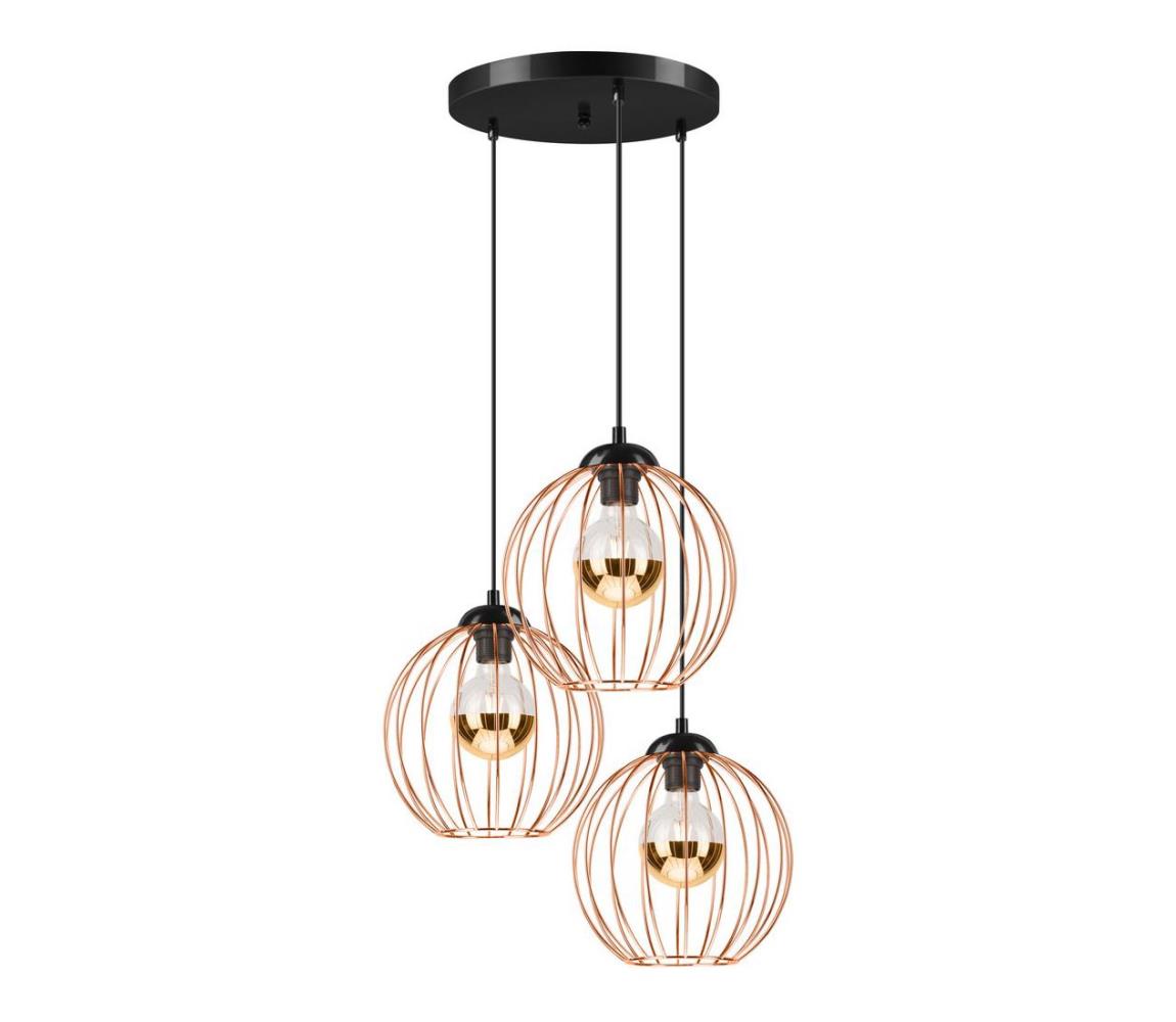 Lustră pe cablu ZOYA 3xE27/60W/230V cupru