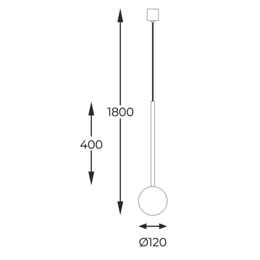 Lustră pe cablu Zuma Line 1xG9/40W/230V