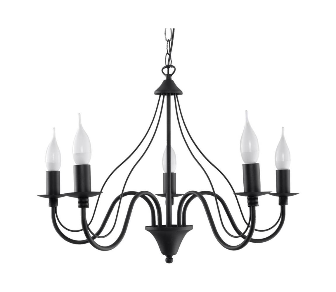 Lustră pe lan? MINERWA 5 5xE14/40W/230V negru