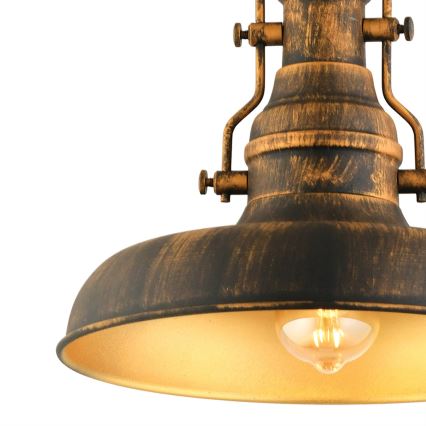 Lustră pe lanț 1xE27/40W/230V bronz