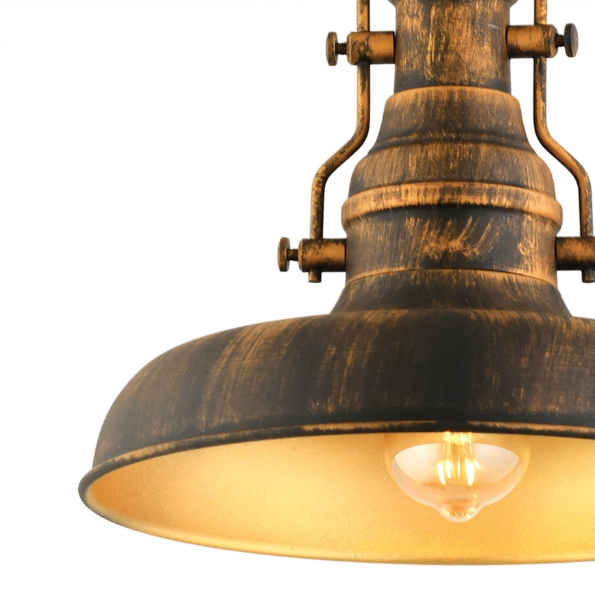 Lustră pe lanț 1xE27/40W/230V bronz