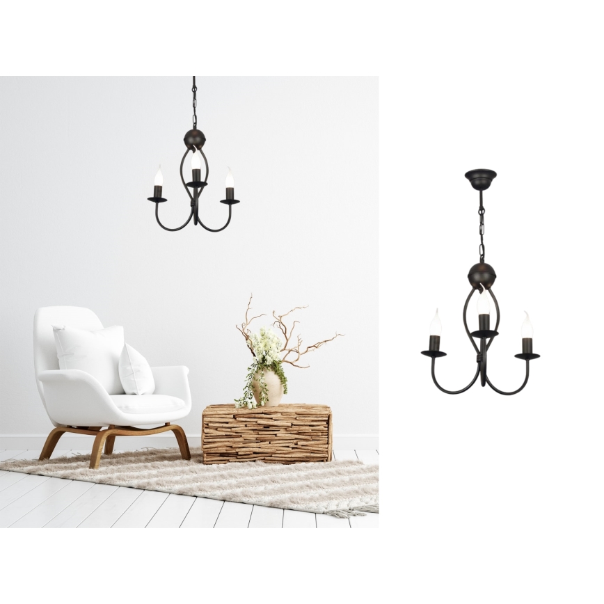 Lustră pe lanț ARTHUR 3xE14/40W/230V