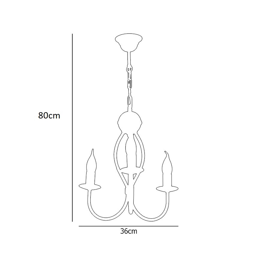Lustră pe lanț ARTHUR 3xE14/40W/230V