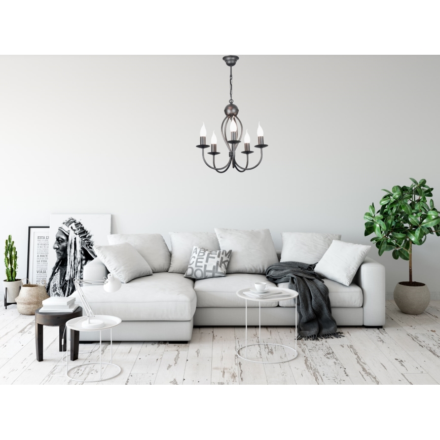 Lustră pe lanț ARTHUR 5xE14/40W/230V