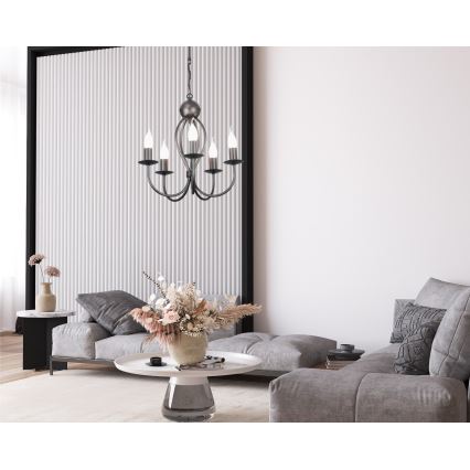 Lustră pe lanț ARTHUR 5xE14/40W/230V